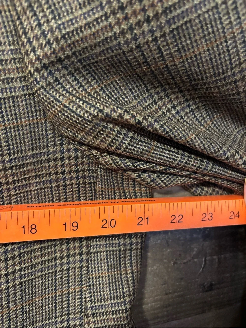 Botany 500 Tailored 100% Lambswool Men's Brown Glen Plaid Two-Button Sport Coat